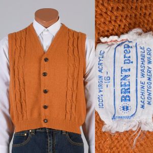 1970s Vest Mens Outerwear Autumn Fall 