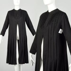 Small 1910s Pleated Coat Black Edwardian