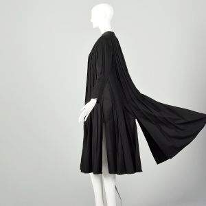 Small 1910s Pleated Coat Black Edwardian - Fashionconservatory.com