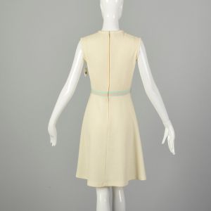 Small 1970s Dress Sleeveless Summer Mod Knit - Fashionconservatory.com