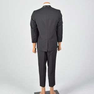Medium 40S 1950s Mens Tuxedo Shawl Collar One Button Jacket Convertible Pockets - Fashionconservatory.com