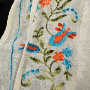 XS | Hippie Boho 1970s Embroidered Summer Tunic Top With Front Tie - Fashionconservatory.com