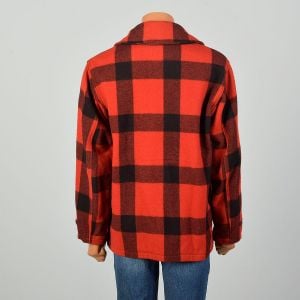 Large 1950s Woolrich Red Plaid Jacket Winter Hunting Chore Coat - Fashionconservatory.com