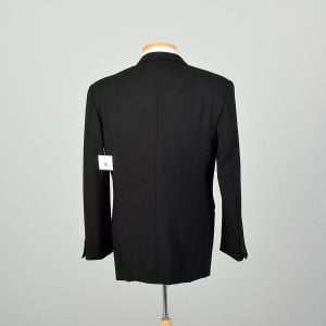 43L Medium 2000s Black Sport Coat Two Button Tailored Emporio Armani Made in Italy Classic Blazer  - Fashionconservatory.com