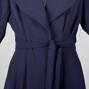 XS/S | 1950s Navy Blue Gabardine Princess Coat by Forstmann Designed by Marc  - Fashionconservatory.com