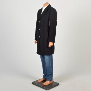 Medium 2010s Black Cashmere Coat Classic Winter Coat by Hugo Boss - Fashionconservatory.com