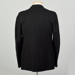 41L Small 1920s Black Grosgrain Suit Jacket One Button Peak Lapels Formal Tuxedo Blazer  - Fashionconservatory.com