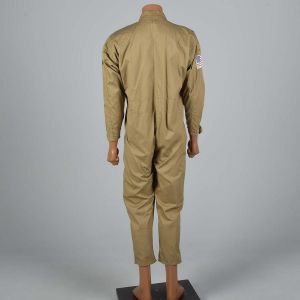 Medium 1970s Mens Flight Suit Cotton Jumpsuit Coveralls Workwear Military Uniform  - Fashionconservatory.com