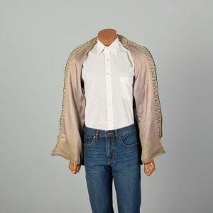Large 1950s Nylon Houndstooth Jacket - Fashionconservatory.com