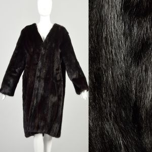 Large 1970s Mahogany Mink Clutch Coat