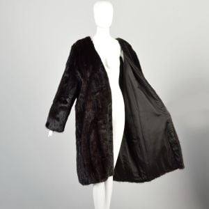 Large 1970s Mahogany Mink Clutch Coat - Fashionconservatory.com