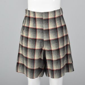 Small 1950s Plaid Shorts High Waisted Pin Up Rockabilly Separates Summer Sportswear  - Fashionconservatory.com