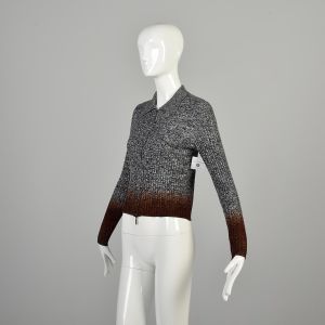 Small 2000s Ombre Ribbed Knit Sweater Top - Fashionconservatory.com