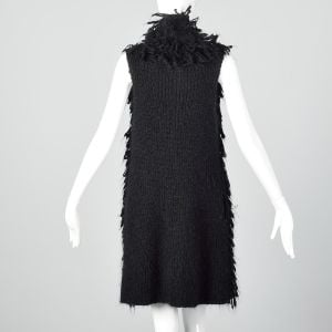 Large Eileen Fisher Black Knit Vest - Fashionconservatory.com