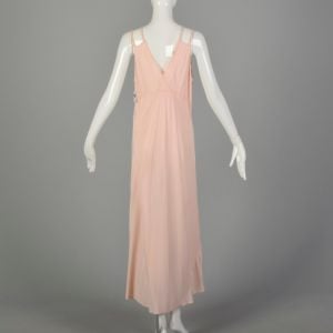 Large 1930s Pink Rayon Nightgown Novelty Boudoir Adam & Eve Fig Leaf Fetish Lingerie - Fashionconservatory.com