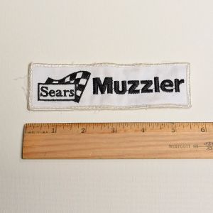 1970s Sears Sew On Patch Muzzler Applique - Fashionconservatory.com