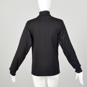 Small 1960s Shirt Black Fruit of the Loom Unisex Turtleneck - Fashionconservatory.com