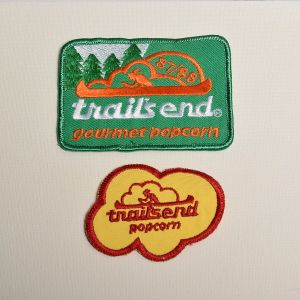 1980s Embroidered Sew On Patch Trails End Popcorn Applique