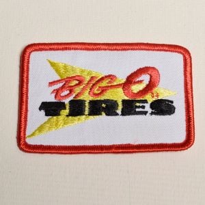 1970s Big O Tires Automotive Embroidered Sew On Patch Auto Applique 
