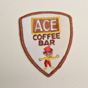 1970s Uniform Patch Ace Coffee Bar Vending Machine Shield