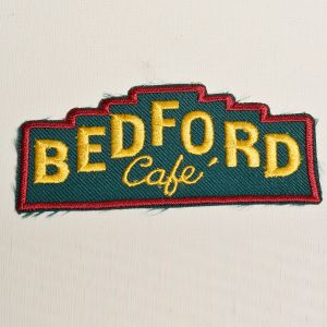 1970s Bedford Cafe Embroidered Sew On Patch Foodie Restaurant Appliqué