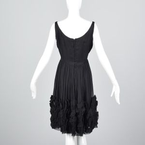 Medium 1950s Black Mollie Parnis Dress Sleeveless Scoop Neck - Fashionconservatory.com