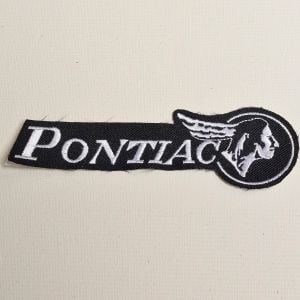 1990s Pontiac Black Embroidered Sew On Patch