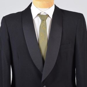 40R Small Mens 1960s Tuxedo Jacket Satin Shawl Collar Formal Blazer Sportcoat  - Fashionconservatory.com