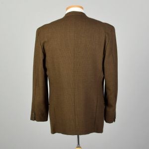 44L Giorgio Armani Blazer Jacket Double Breasted Brown Peak Lapel Coat - Fashionconservatory.com