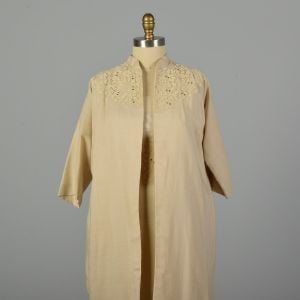 Small 1950s Linen-Look Dress and Jacket Set Wiggle Dress Beige  - Fashionconservatory.com