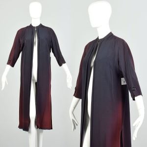 Medium 1960s Plum Project Midi Jacket ''As-Is'' Damaged 