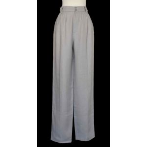 1990s Giorgio Saint Angelo Pants, Light Sage Green Linen Pleated Front Dress Pants, Medium - Fashionconservatory.com