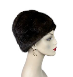 Vintage 70s Brown Mink Turban by Adolfo II, Jordan Marsh - Fashionconservatory.com