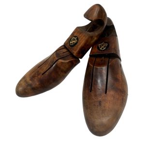 Vintage Hardwood Shoe Trees Adjustable Shoe Keepers Men Size 10+