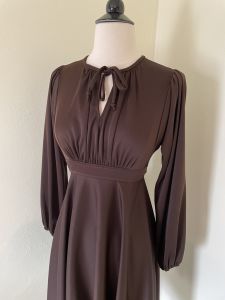 1970s Brown Poly Knit Mini Dress - Fashionconservatory.com