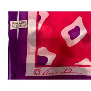 Anne Klein for Vera Frothy Silk Scarf in Purple & Fuchsia - Fashionconservatory.com
