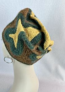 Vintage 60s Wool Mohair Scrunch Hat by Mr. Almo - Fashionconservatory.com