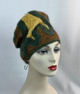 Vintage 60s Wool Mohair Scrunch Hat by Mr. Almo