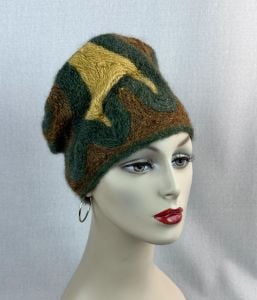 Vintage 1960s Wool Mohair Scrunch Hat by Mr. Almo