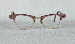 Vintage 50s Bronze and Gold Browline Artcraft Eyeglasses