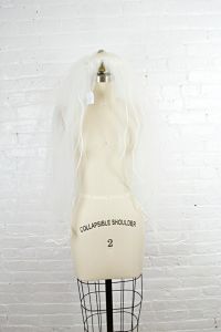vintage simple 2 layer tulle veil with a comb - Fashionconservatory.com