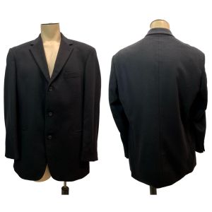 Einstein Cashmere Wool Black 3 Button Blazer | 44 - 46'' Chest