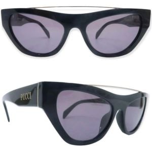 Emilio Pucci Black Sunglasses, MOD EP111, Made in Italy, Unisex - Fashionconservatory.com