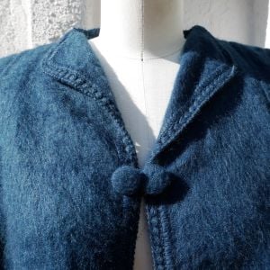 Blue Alpaca Cape, Hand Made in Peru - Fashionconservatory.com