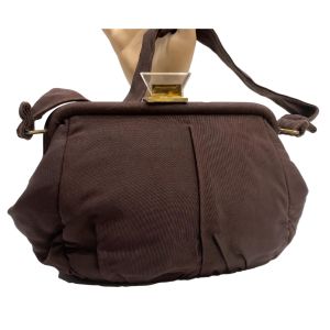 40s French Poplin Evening Bag Pouch w Lucite Clasp  - Fashionconservatory.com