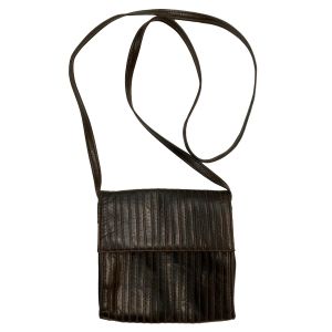 70s 80s Lasso Brown Leather Crossbody Bag, Made in France - Fashionconservatory.com