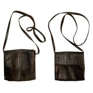 70s 80s French Brown Leather Shoulder/ Crossbody Bag  - Fashionconservatory.com