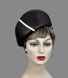 Vintage 60s Brown Raffia Bubble Crown Beret by Lane Bryant - Fashionconservatory.com