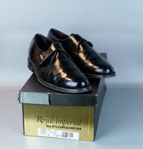 Size 10D Mens Black Monk Strap Shoes by Royal Imperial Florsheim,  - Fashionconservatory.com