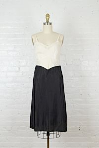 1950s lingerie dress slip . black and white pin up lingerie . vintage short nightgown . small xsmall - Fashionconservatory.com